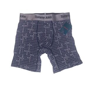 Tommy John FATHER'S DAY CROSSWORD Second Skin Boxer Briefs Navy Mens 6" Inseam